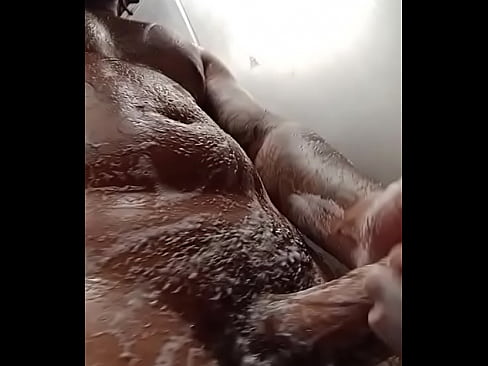 Inmate Stroking Cock While In The Shower