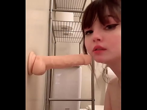 Russian plays again her toy for blowjob