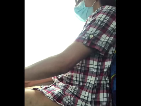 Jerking off at the bus