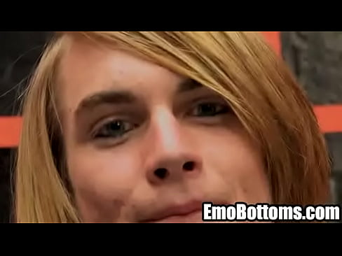 Emo twink Preston Andrews gets naked and jerks off