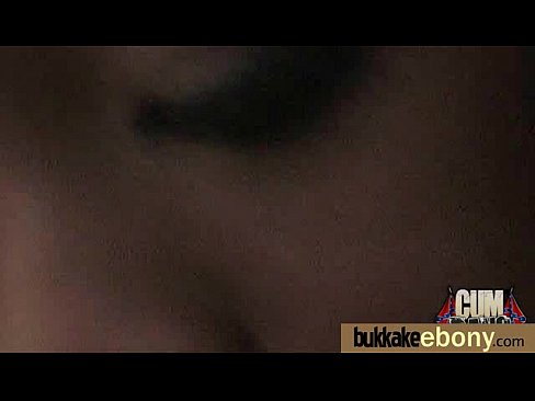 Interracial bukkake sex with black porn star 5