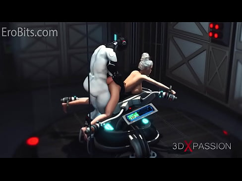 Android Futanari on Fixed Female. Animated SciFi 3DX porn