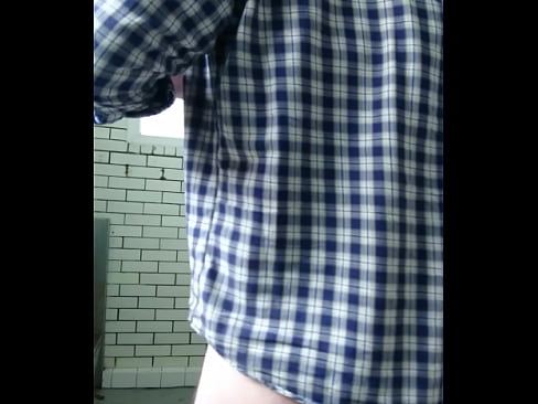 Dave bottomless and exposed in public toilet