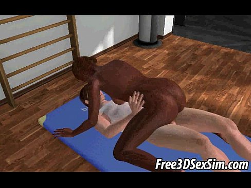 Foxy 3D cartoon ebony honey getting fucked hard