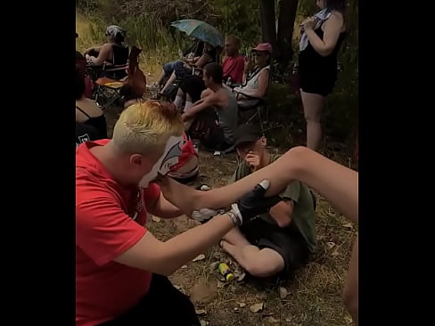 Dirty Music Festival Feet Worshiping by FlipFlop the Clown – Clip # 1