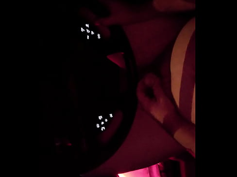 More driving under the lights naked and stroking