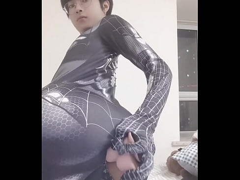 Sexy gay teen has a cock as strong as Spider-Man