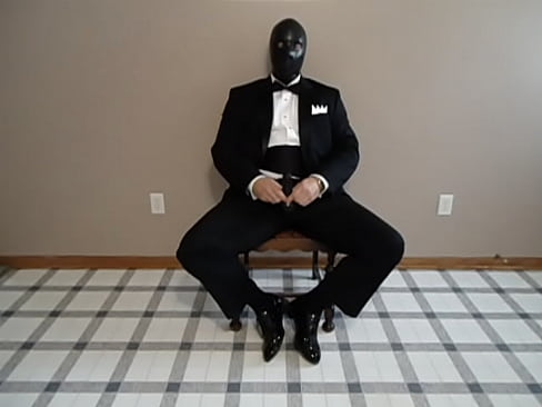men's dress suit with patent leather shoes orgasm