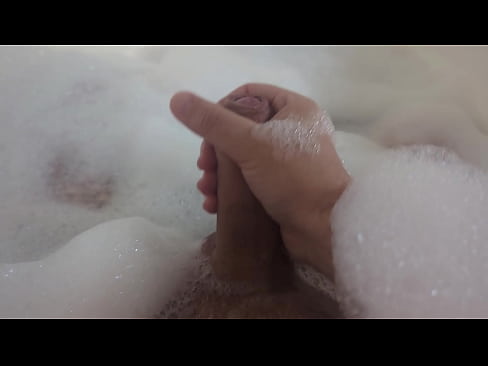 I masturbate myself while taking a bubble bath