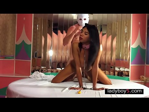 Asian ladyboy Maleena kinky blowjob and doggystyle anal