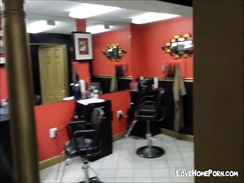 Horny latina hairdresser gives me a blowjob