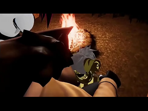 A Horny Furry Slut By The Campfire