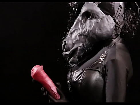 Hung anthro horse masturbating and playing with its huge tits and cock