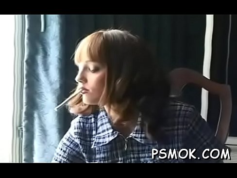 Older bitch smoking scene