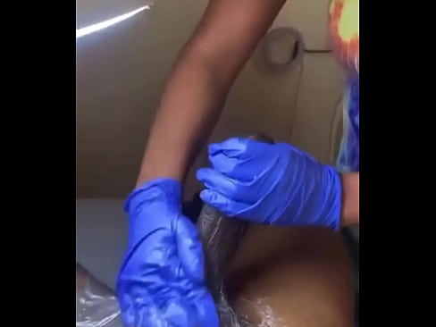 My pubic hair getting waxed