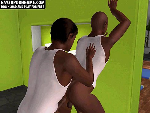 Horny 3D cartoon ebony stud getting his ass fucked