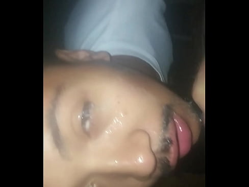 Gay Submissive Latino Smacked while Sucking White Dick CUMSHOT