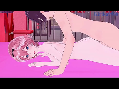 Takane Lui and Kazama Iroha intense sex. - Hololive VTuber Hentai