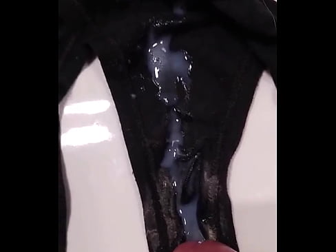 Shooting load of sperm on my mum's thong