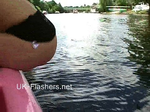 Wild blonde babe Donna Dennieres public boating trip and outdoor masturbation of