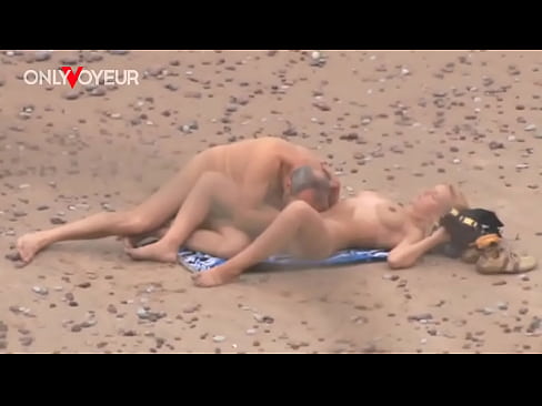 Beach Voyeur. Older guy fucking hot MILF on the ocean shore