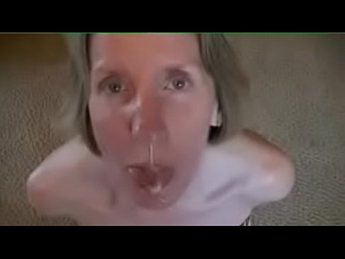 Dawn eating cum and gettng a face full of her lovers spunk and she eats it