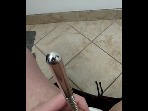 fucking my cock pussy with a ribbed rod