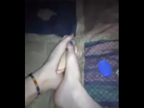 Gay feet painted toenails