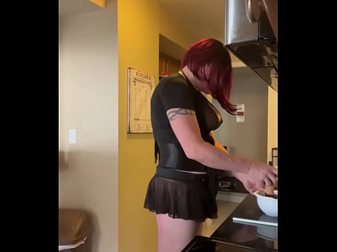 Cooking in Lingerie