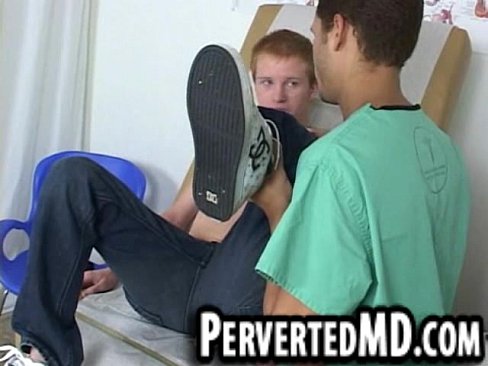 Hot hunk doctor jerks sexy ginger twinks cock off