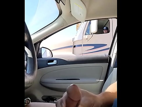 Trucker watches my soft meat