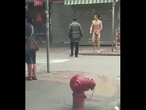 nude guy walking in public