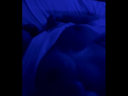 Blue light to show my load on huge boobs