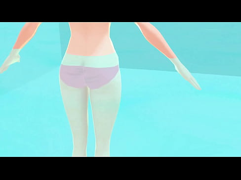 Toyota Nono Anime girl shaking her big tits with pink bikini【Slideshow video】
