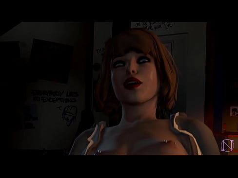 Max Caulfield having her ass filled by Chloe´s big massive cock in her room (Niisath)