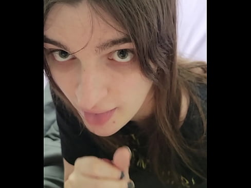 POV: Trans Girl Sucks Your Sensitive Cock