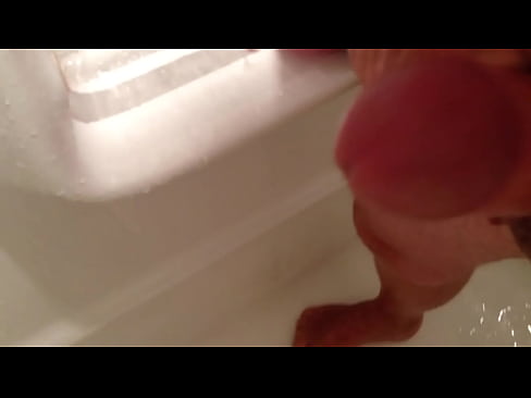 Cum dripping in shower