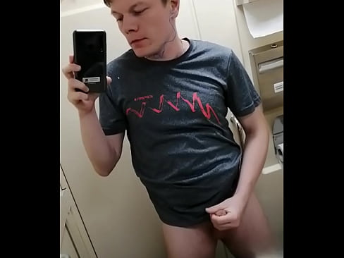 Fag jerks off his dick in the train
