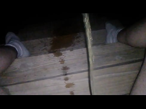 Pissing on porch