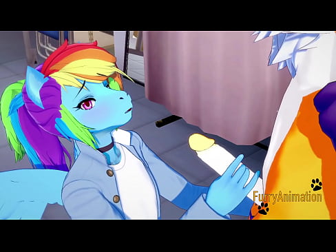 Digimon my little pony Yaoi - Renamon and Rainbow Dash