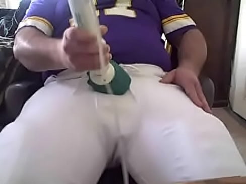 football jock kspigbear is horned up and shoots his load