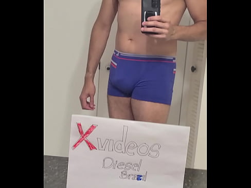 Having a blast in underwear while producing my video for verification