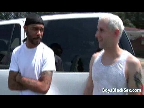 Black boy and white guy in interracial gay scene 07