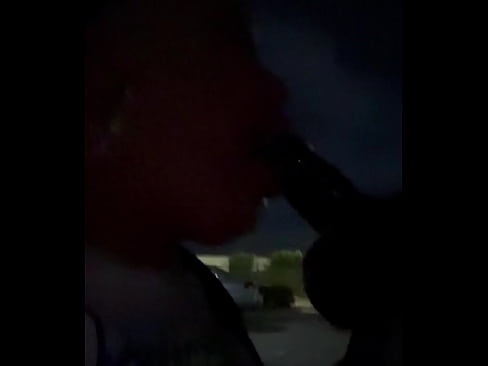 Freaky lightskin bbw sloppy deep throat outside almost caught