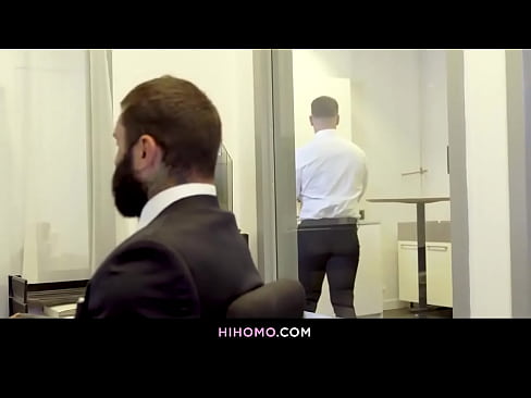 Office gay anal fuck