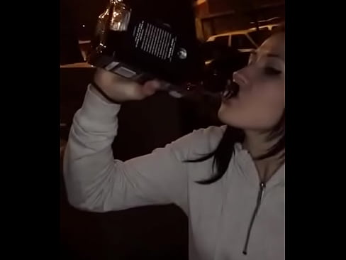 Sexy Girl non stop drinking full bottle Less the a minute