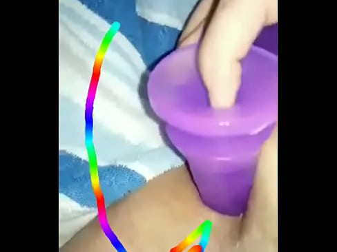 Playing with my dildo and loving it
