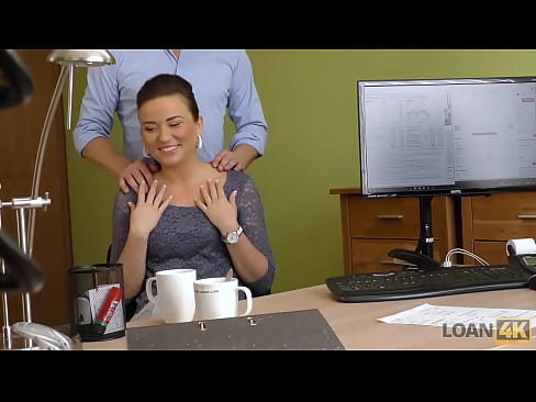 LOAN4K. Sexy lady knows how to make man sign all necessary papers