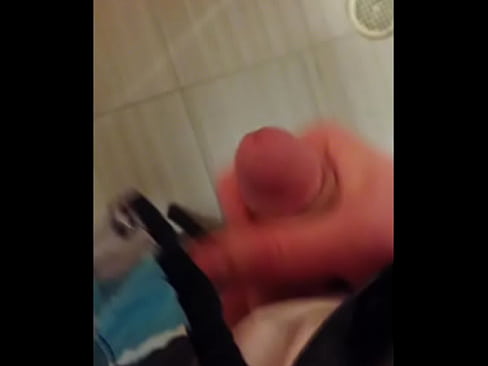 Hot young cock jerks off in bathroom