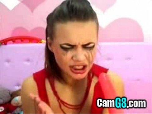 Cam Girl Face Fucks and Gags Her Self Hard - camg8